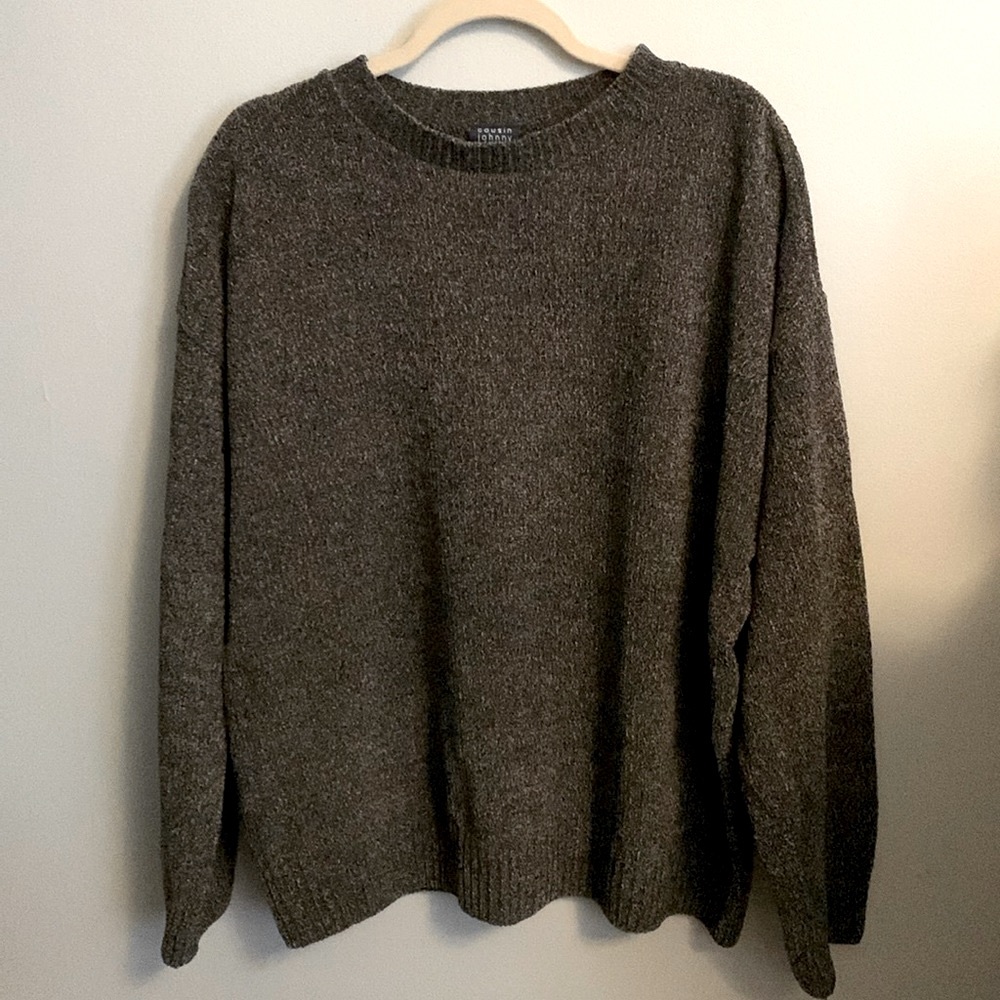 Vintage Cousin Johnny speckled fabric size L sweater